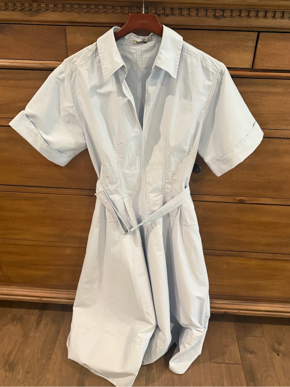 Jonathan Simkhai Light Blue Shirt Midi Dress - Picture 7 of 9